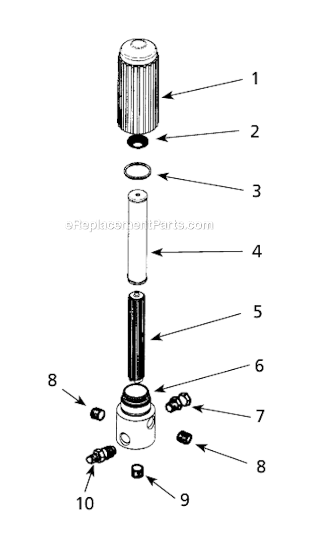 Filter Diagram and Parts List for AL2710  Campbell Hausfeld Paint Sprayer